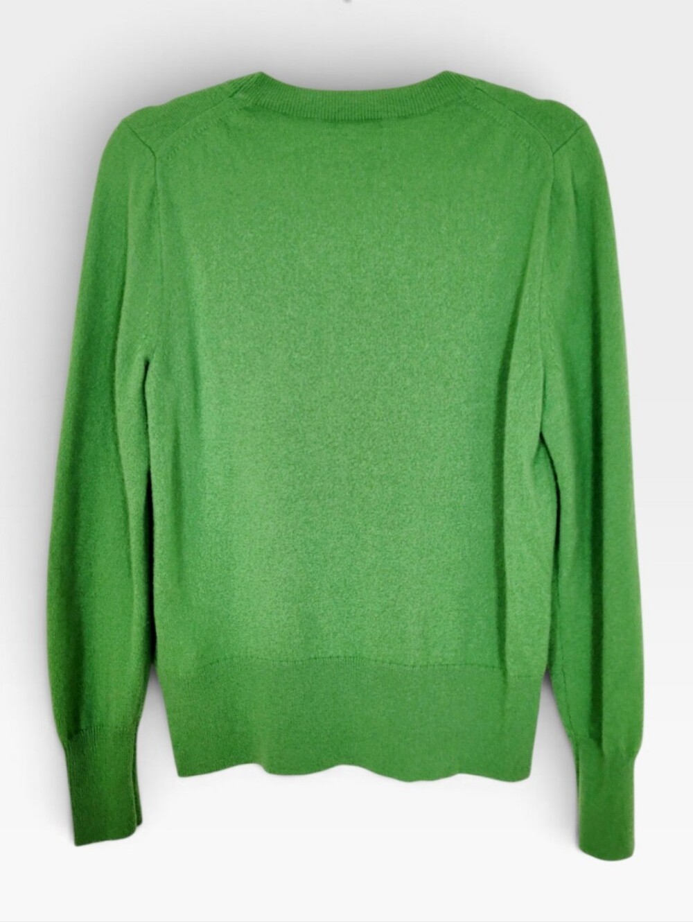 J.CREW Cashmere Classic Fit Crewneck Sweater Shamrock Green Medium - Picture 4 of 8